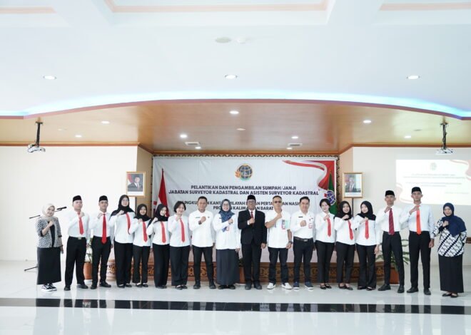 BPN Kalbar Lantik 12 Surveyor Kadastral untuk Perkuat Layanan Survei dan Pemetaan di Daerah
