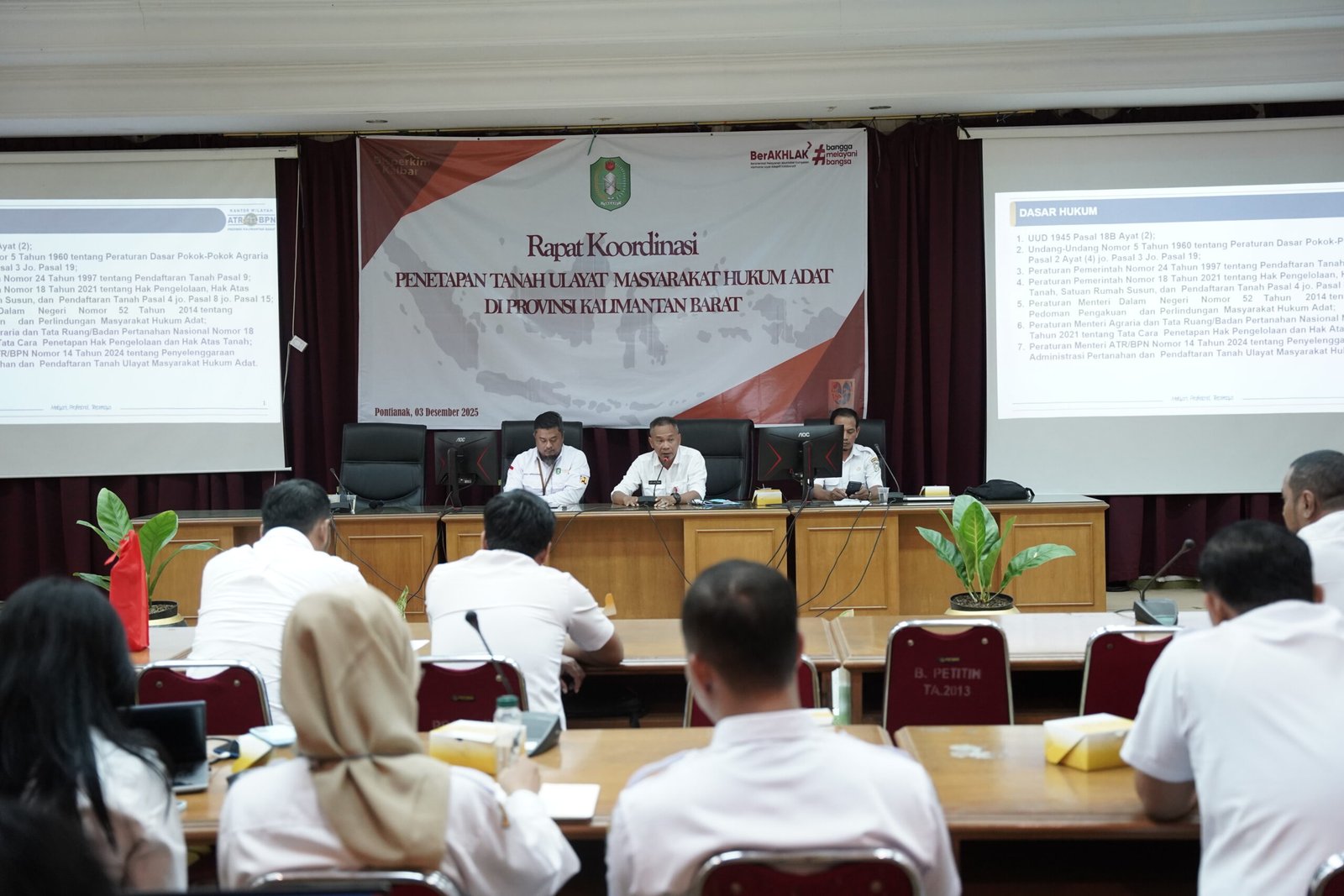 Kanwil BPN Kalbar Hadiri Rakor Penetapan Tanah Ulayat Masyarakat Hukum Adat