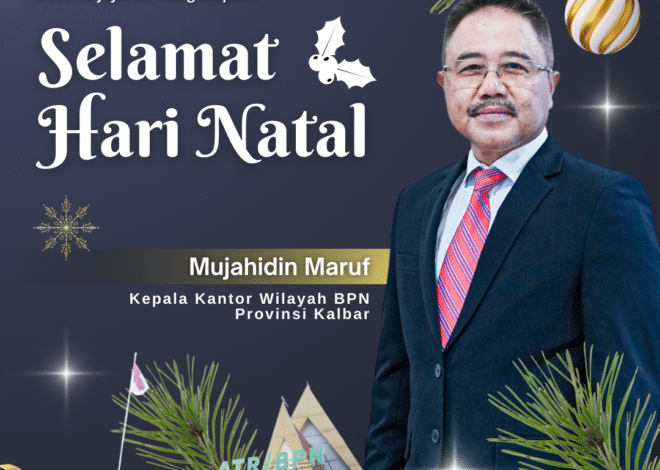 Kanwil BPN Kalbar Ucapkan Selamat Hari Raya Natal 2025