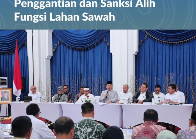 Rakor dengan Kepala Daerah Se-Jawa Barat, Menteri Nusron Ungkap Skema Penggantian dan Sanksi Alih Fungsi Lahan Sawah