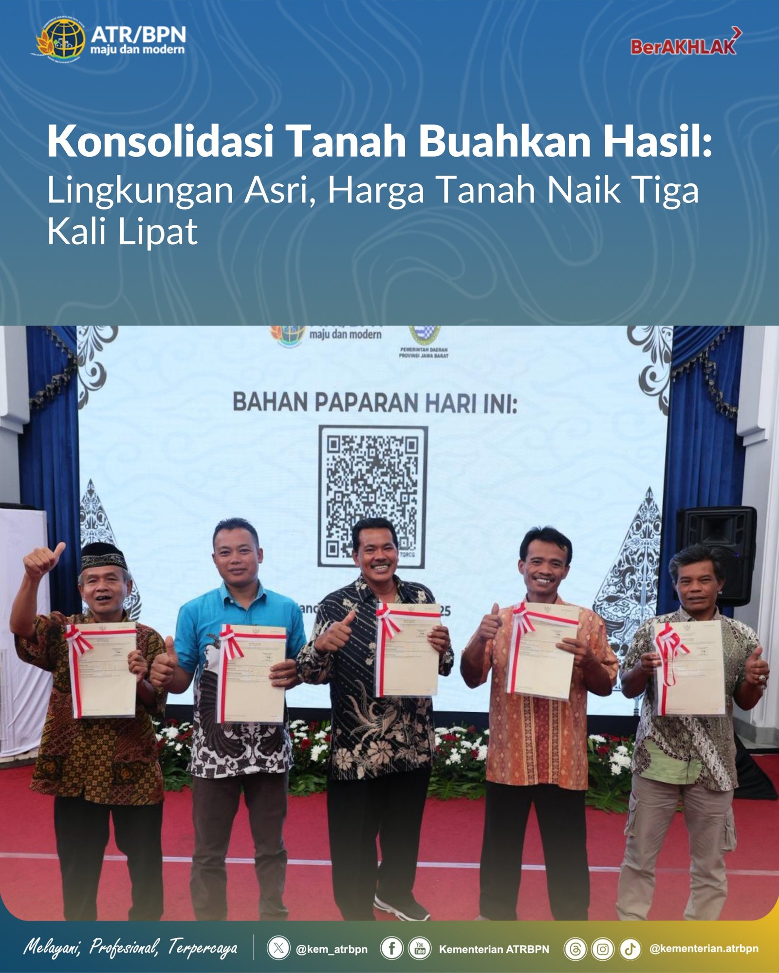 Konsolidasi Tanah Buahkan Hasil: Lingkungan Asri, Harga Tanah Naik Tiga Kali Lipat