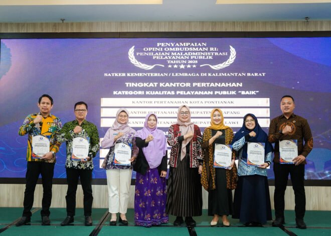 Enam Satker ATR/BPN Kalimantan Barat Terima Hasil Penilaian Maladministrasi Ombudsman RI