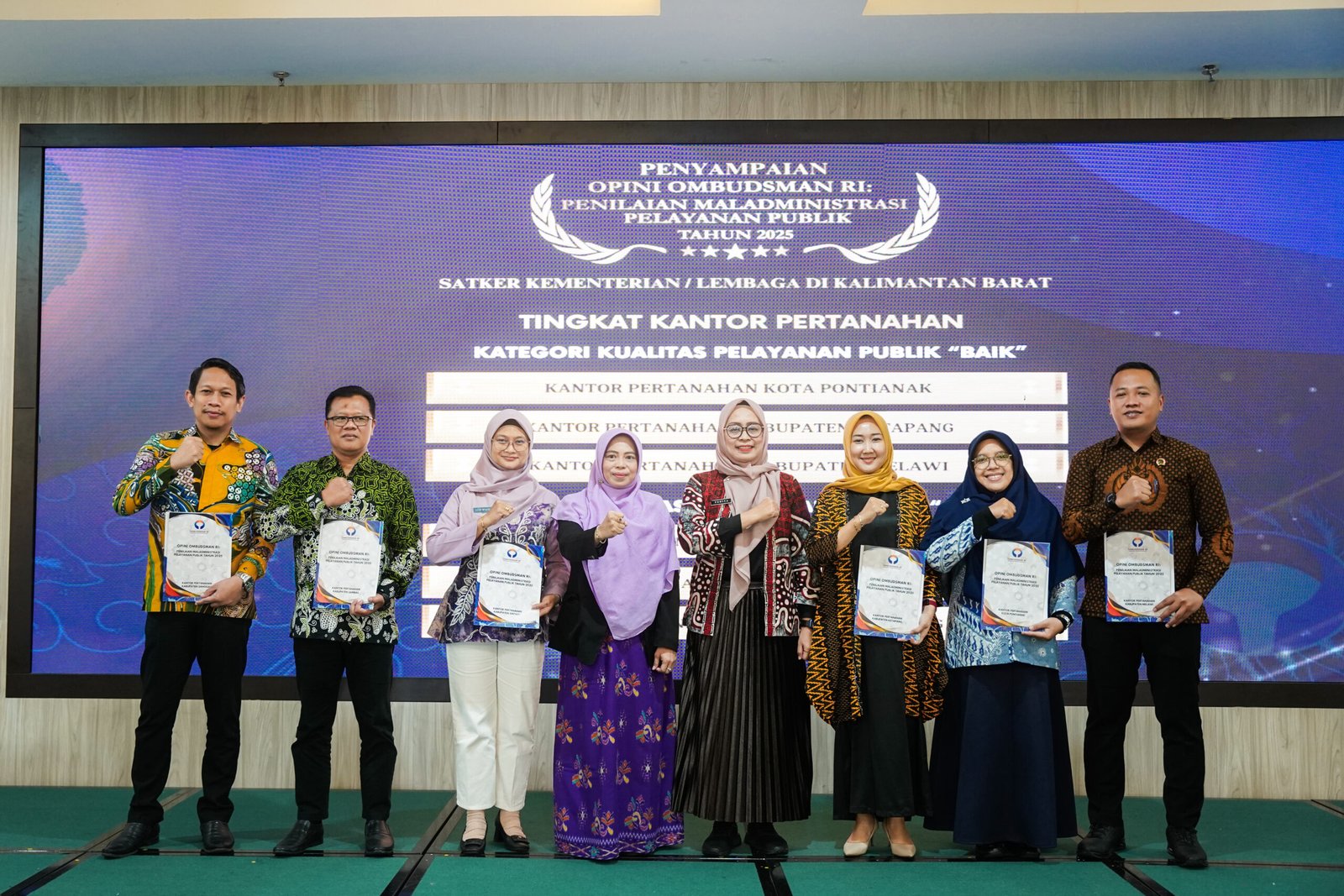 Enam Satker ATR/BPN Kalimantan Barat Terima Hasil Penilaian Maladministrasi Ombudsman RI