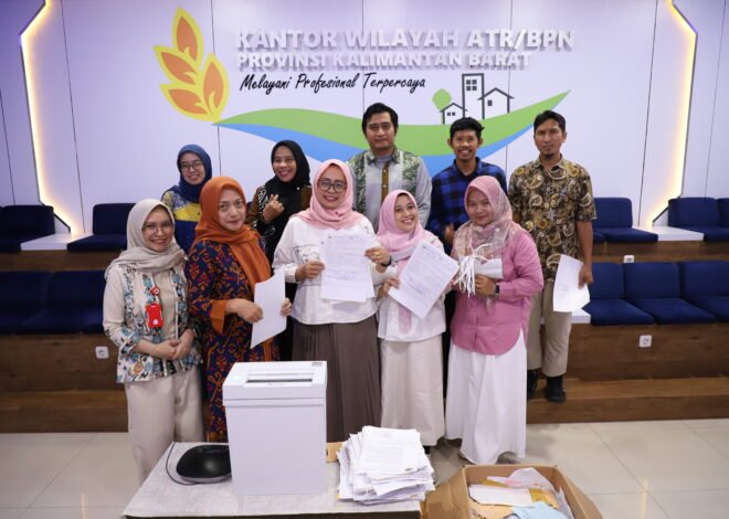 BPN Kalbar Musnahkan Arsip Kedaluwarsa untuk Perkuat Tata Kelola Kearsipan
