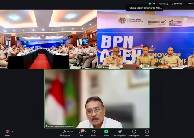 Buka Rakerda Kanwil BPN Provinsi Aceh, Sekjen ATR/BPN Ingatkan Capaian Kinerja Tak Sekadar Angka