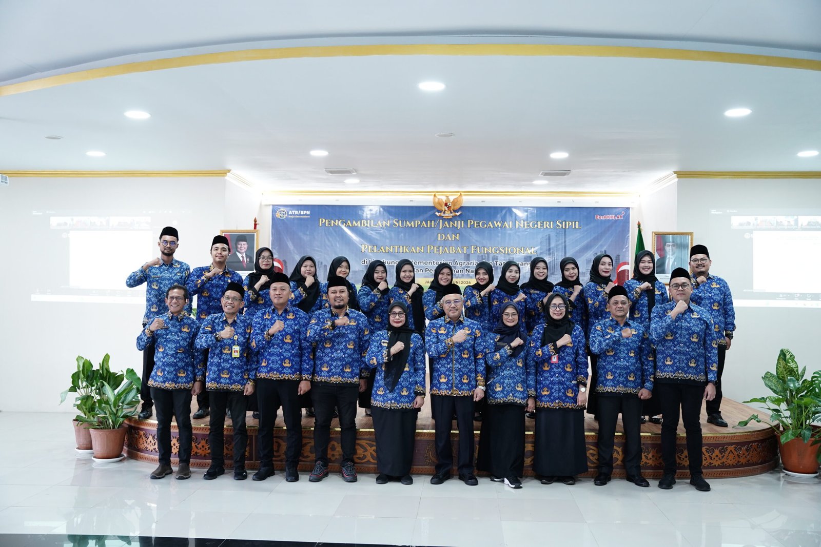 BPN Kalbar Ikuti Pelantikan PNS dan Jabatan Fungsional, Perkuat SDM Pelayanan Publik