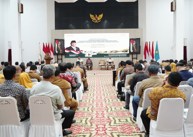 Kanwil BPN Kalbar Ikuti pada Sosialisasi Peraturan Menteri Perumahan dan Kawasan Permukiman Nomor 6 Tahun 2026 tentang Bedah Rumah