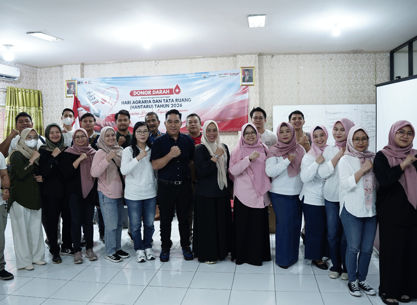 Memperingati HANTARU 2026, Kanwil BPN Kalbar Gelar Kegiatan Donor Darah